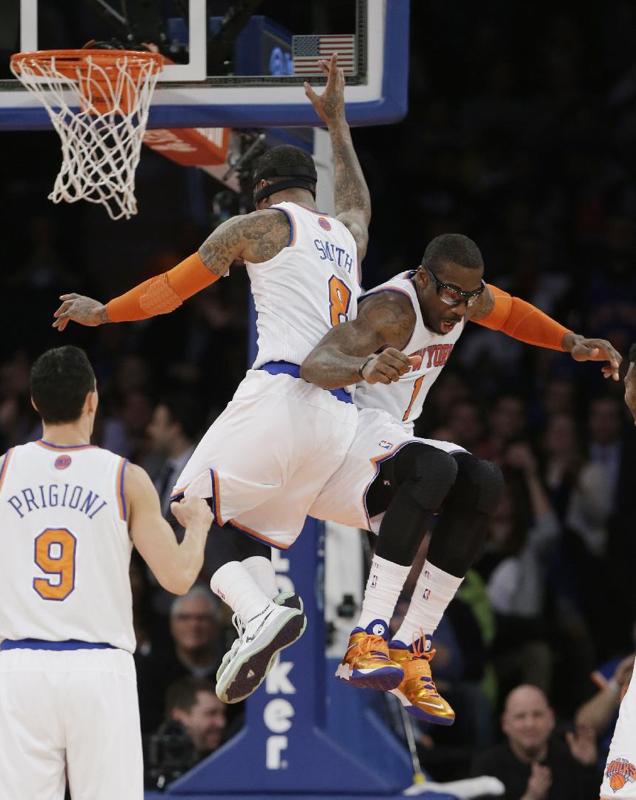 The Knicks have played a lot better since inserting J.R. Smith and Amare Stoudamire into the starting lineup.