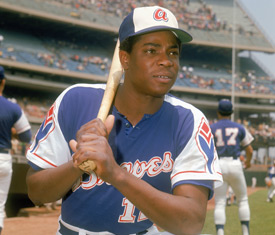 Dusty Baker played with Henry Aaron with the Atlanta Braves from 1968 through 1974.  Baker was the on-Deck batter when Aaron hit his 715th career homerun to surpass Babe Ruth as the all-time homerun king in 1974.